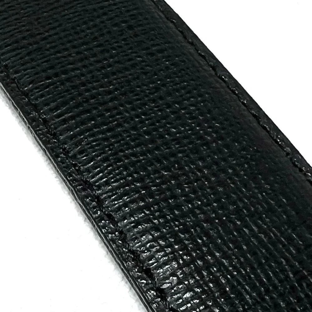 S.T. Dupont Paris Men’s Reversible Black Brown Leather Belt Size 33 Gold Buckle